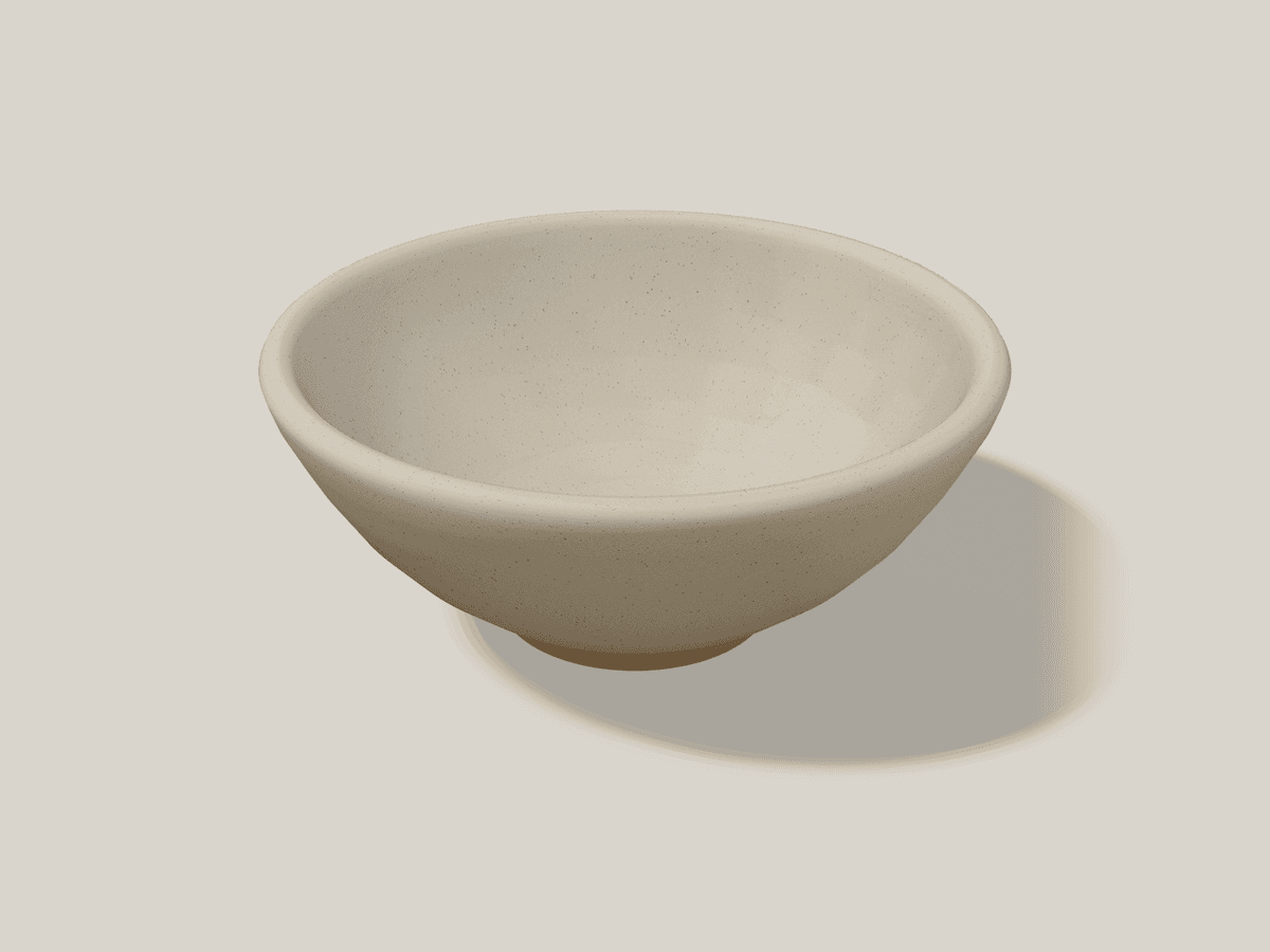 Supplier photo: matte stoneware bowl